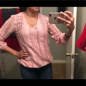 Cute pink lace blouse